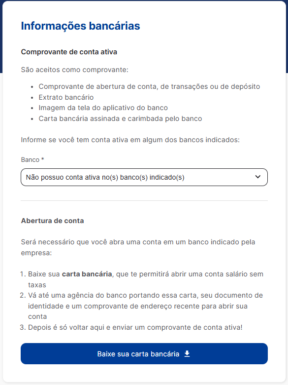 Como configurar e utilizar a Carta de Abertura de Conta-Salário?