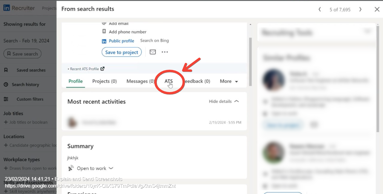 RSC | Tutorial: ATS Tab on LinkedIn