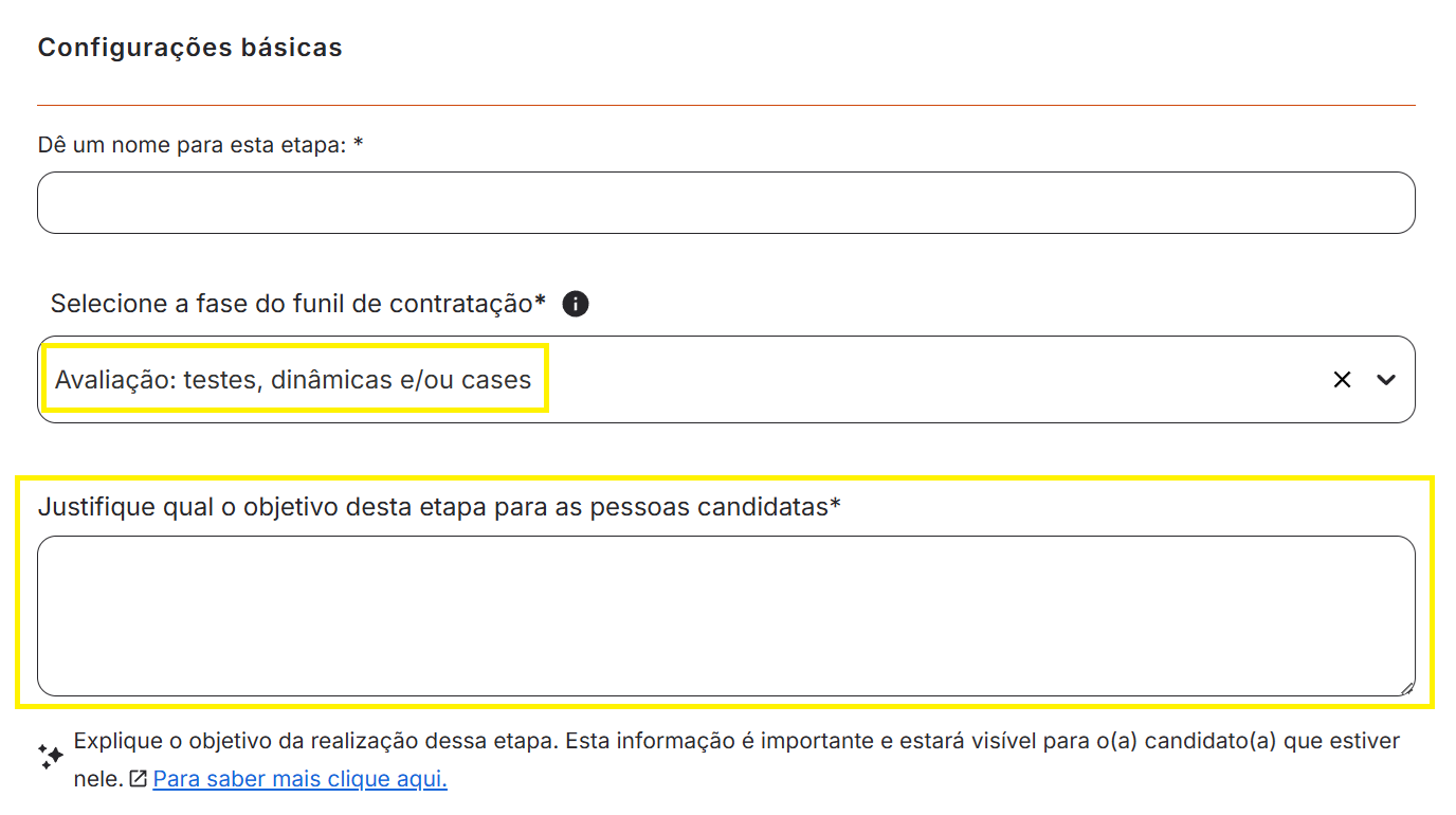 How to write the Objective field for Assessment and Test Stages?