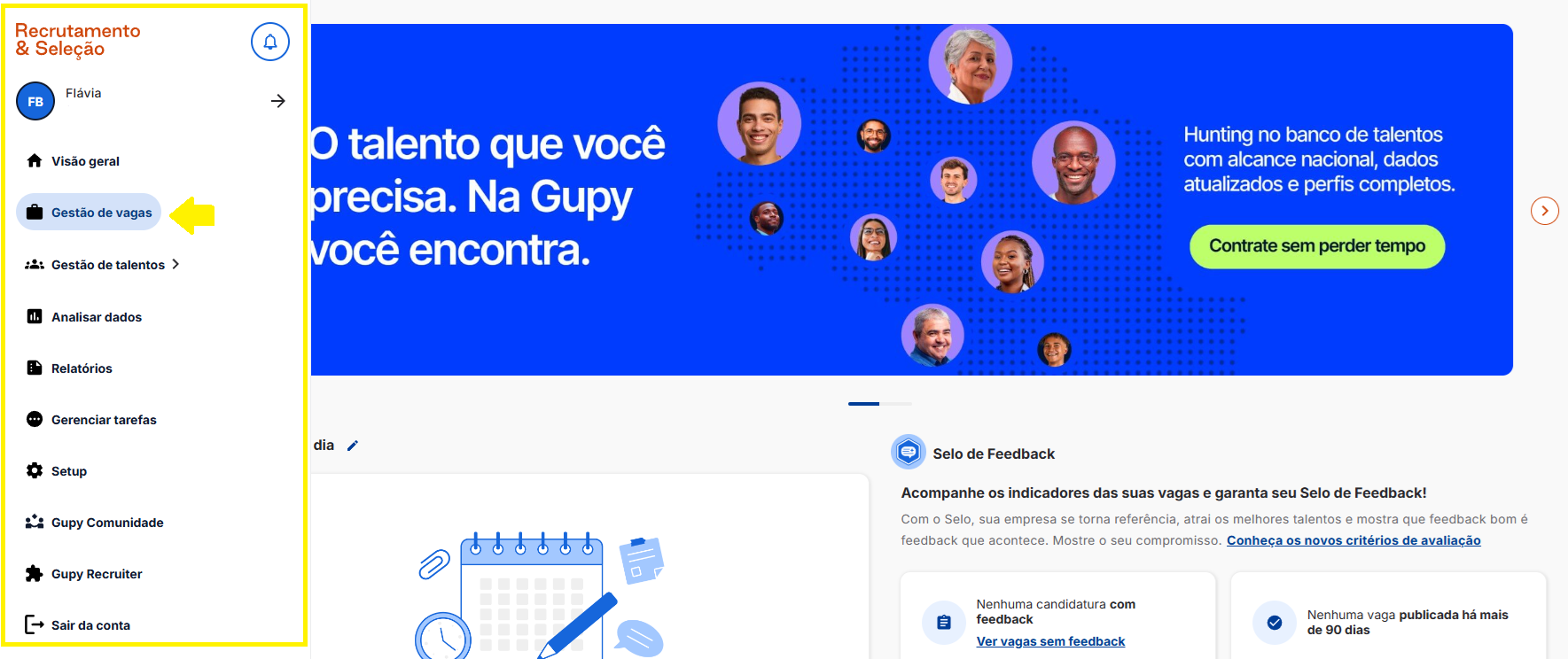 Pessoa Gestora: Gestão de pessoas candidatas na Gupy