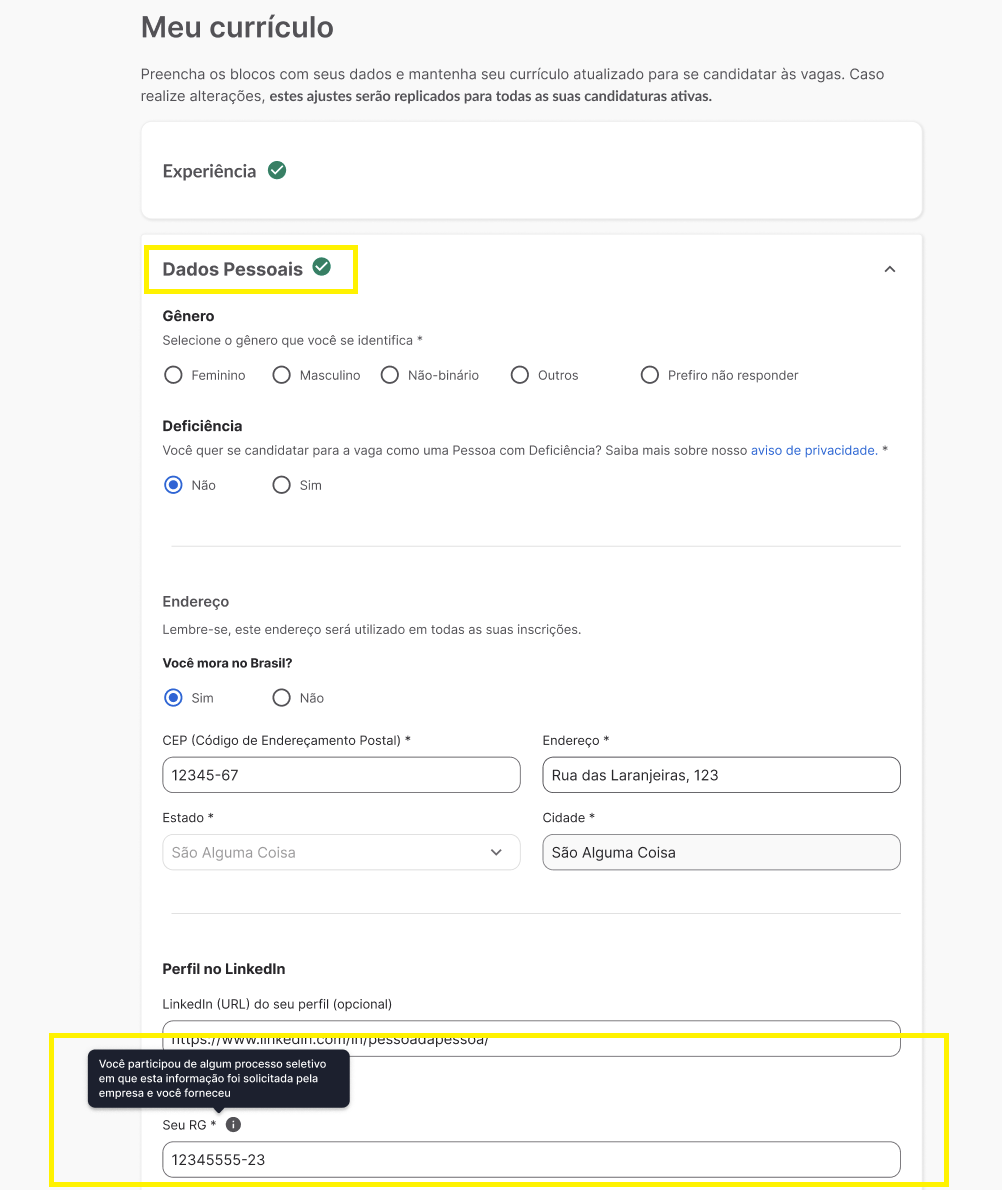 How do I request the mandatory RG (General Registry) for applications ...