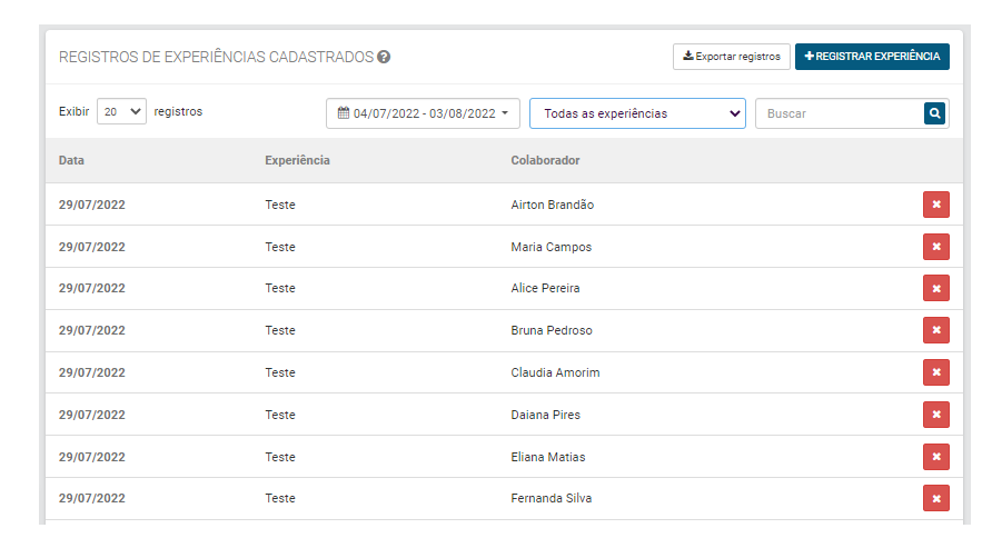 EXJourney | Como eu faço para registrar as experiências do colaborador?
